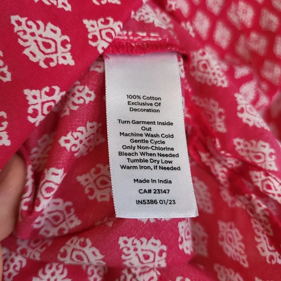 Talbots Women's Pink Embroidered Tunic Top Size Large - Picture 6 of 6